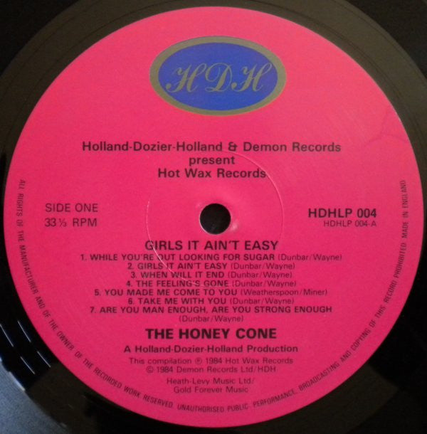 Honey Cone ~ Girls It Ain't Easy (Vinyl) - Djungel & Jazz
