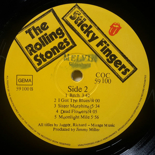 The Rolling Stones : Sticky Fingers (LP, Album, Lar)