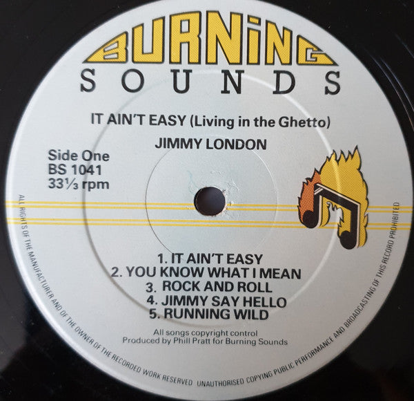 Jimmy London ~ It Aint Easy (Living In The Ghetto) (Vinyl) - Djungel & Jazz