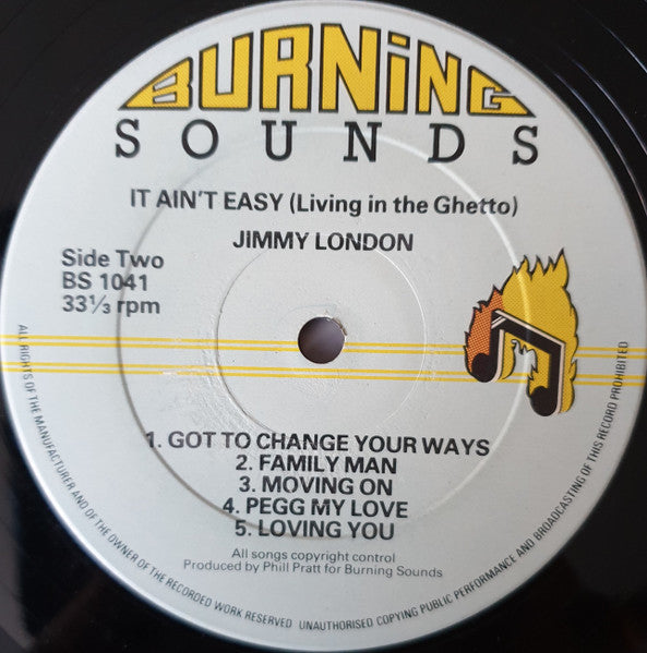 Jimmy London ~ It Aint Easy (Living In The Ghetto) (Vinyl) - Djungel & Jazz
