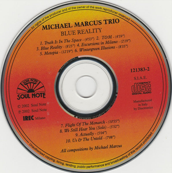 Michael Marcus Trio ~ Blue Reality (Vinyl) - Djungel & Jazz