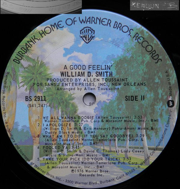 William D. Smith* : A Good Feelin' (LP, Album)
