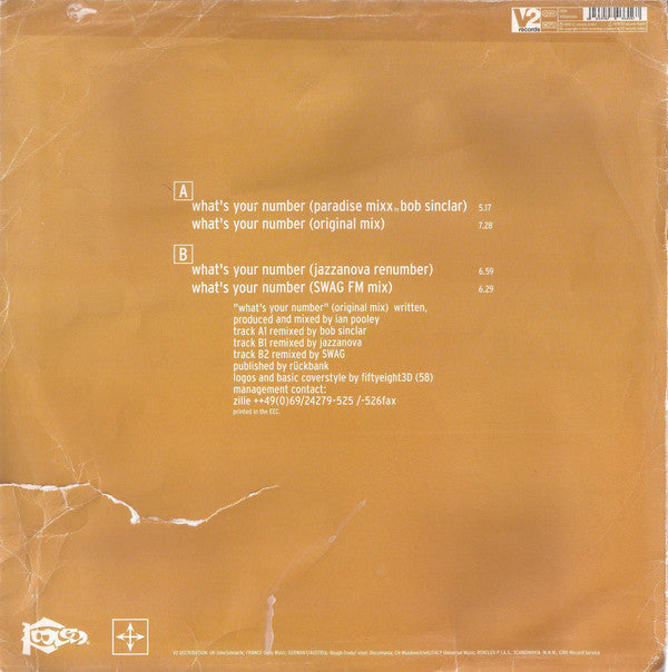 Ian Pooley ~ What's Your Number (Vinyl) - Djungel & Jazz