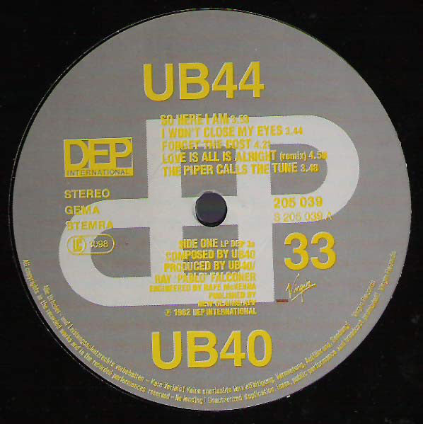 UB40 ~ UB44 (Vinyl) - Djungel & Jazz
