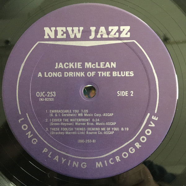 Jackie McLean ~ A Long Drink Of The Blues (Vinyl) - Djungel & Jazz