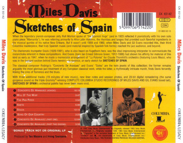 Miles Davis ~ Sketches Of Spain (Vinyl) - Djungel & Jazz