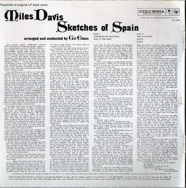 Miles Davis ~ Sketches Of Spain (Vinyl) - Djungel & Jazz