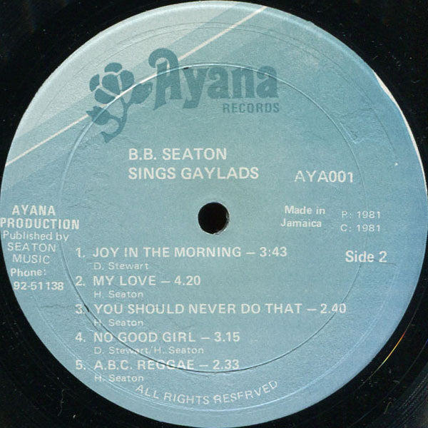 B.B. Seaton ~ Sings The Golden Hits Of The Gaylads (Vinyl) - Djungel & Jazz