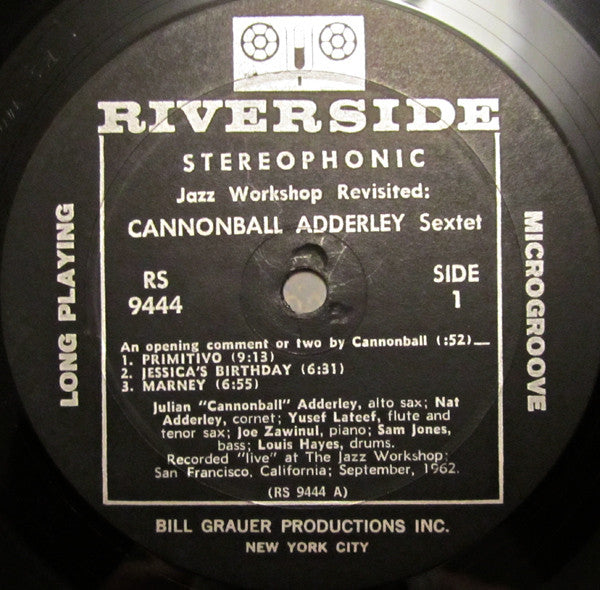Cannonball Adderley Sextet : Jazz Workshop Revisited (LP, Album)