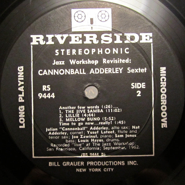 Cannonball Adderley Sextet : Jazz Workshop Revisited (LP, Album)
