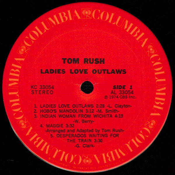 Tom Rush ~ Ladies Love Outlaws (Vinyl) - Djungel & Jazz