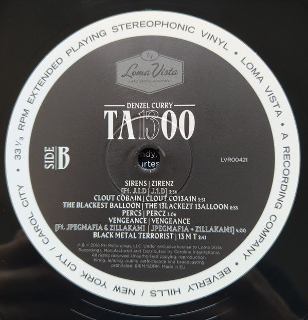 Denzel Curry ~ Ta13oo (Vinyl) - Djungel & Jazz