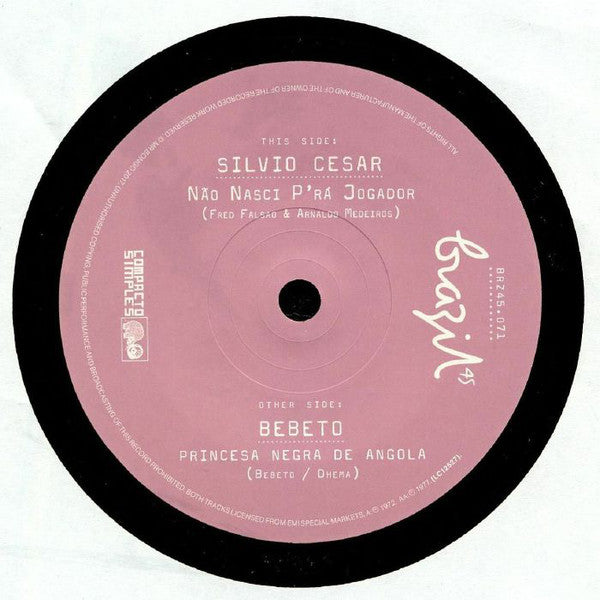 Silvio Cesar / Bebeto ~ Nao Nasci P'ra Jogador / Princesa Negra De Angola (Vinyl) - Djungel & Jazz