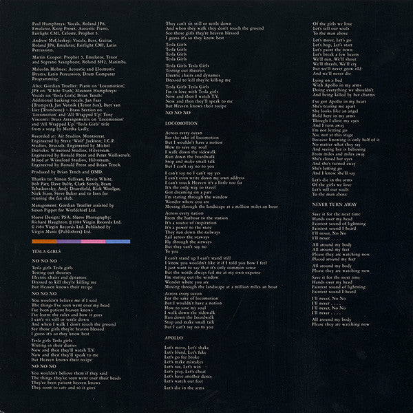 Orchestral Manoeuvres In The Dark : Junk Culture (LP, Album)