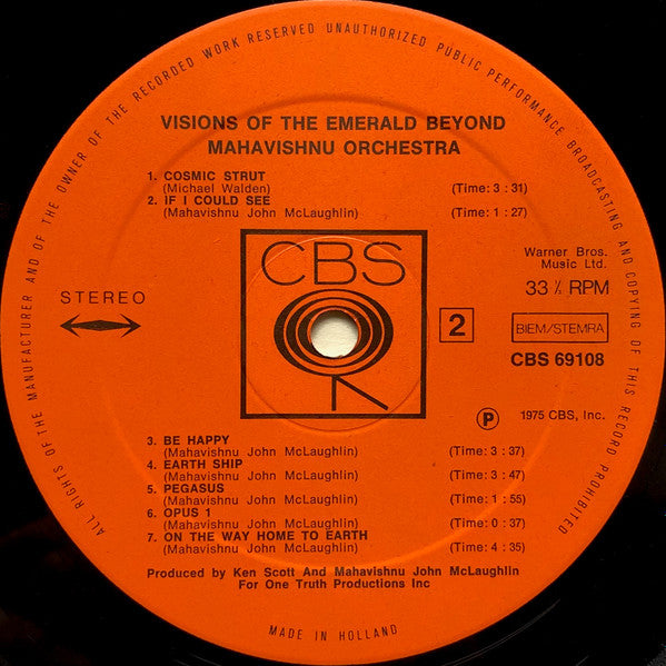 Mahavishnu Orchestra ~ Visions Of The Emerald Beyond (Vinyl) - Djungel & Jazz