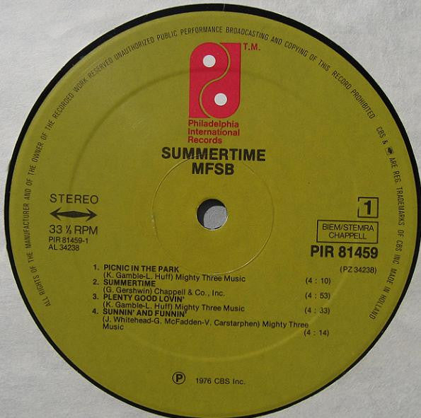 MFSB ~ Summertime (Vinyl) - Djungel & Jazz