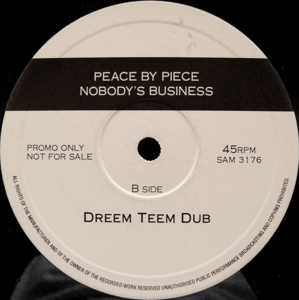 Peace By Piece : Nobody's Business (12", Promo)