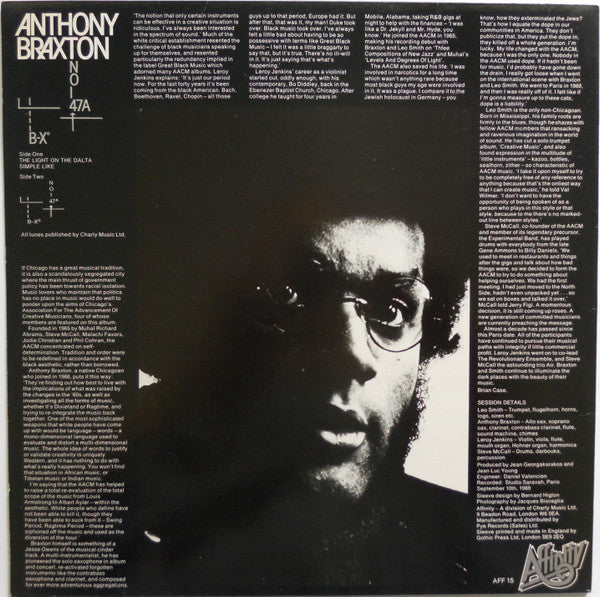 Anthony Braxton ~ B-X° / NO-I-47ᴬ (Vinyl) - Djungel & Jazz