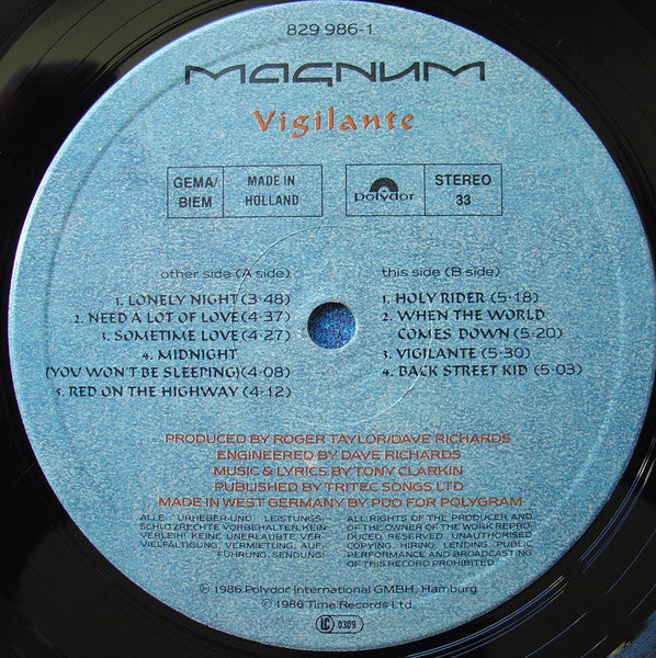 Magnum ~ Vigilante (Vinyl) - Djungel & Jazz