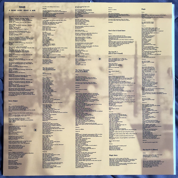 Shad ~ A Short Story About a War (Vinyl) - Djungel & Jazz