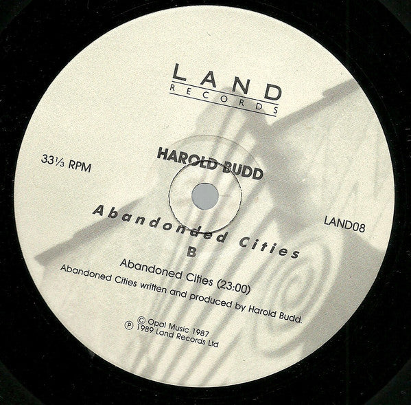 Harold Budd ~ The Serpent (In Quicksilver) / Abandoned Cities (Vinyl) - Djungel & Jazz