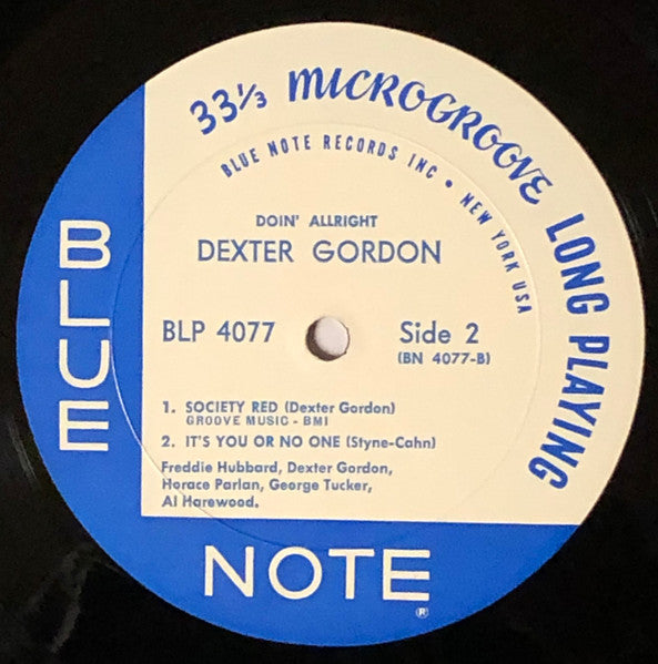 Dexter Gordon ~ Doin' Allright (Vinyl) - Djungel & Jazz