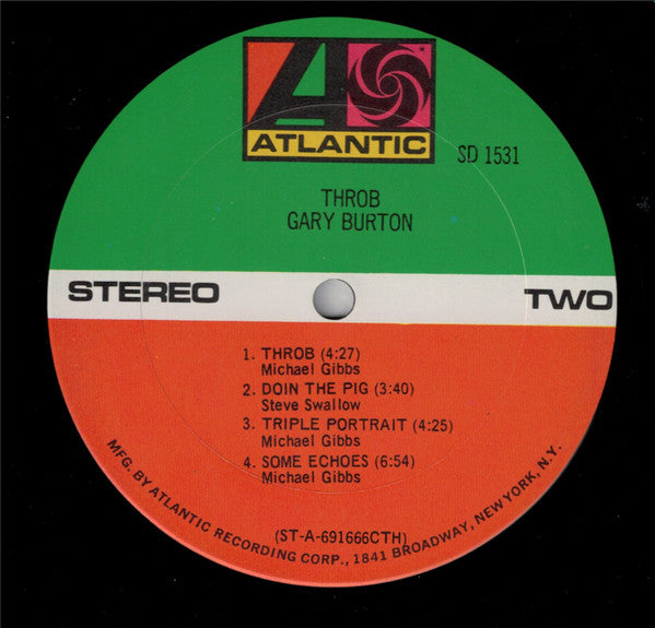 Gary Burton ~ Throb (Vinyl) - Djungel & Jazz