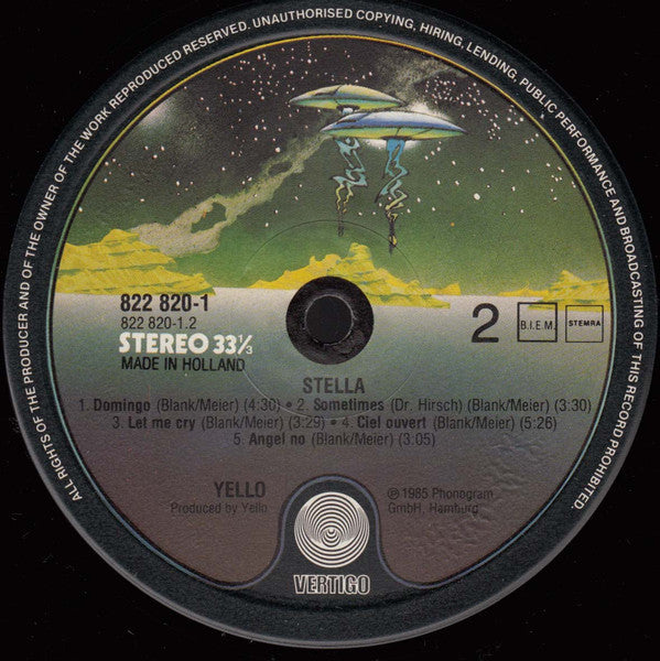 Yello ~ Stella (Vinyl) - Djungel & Jazz