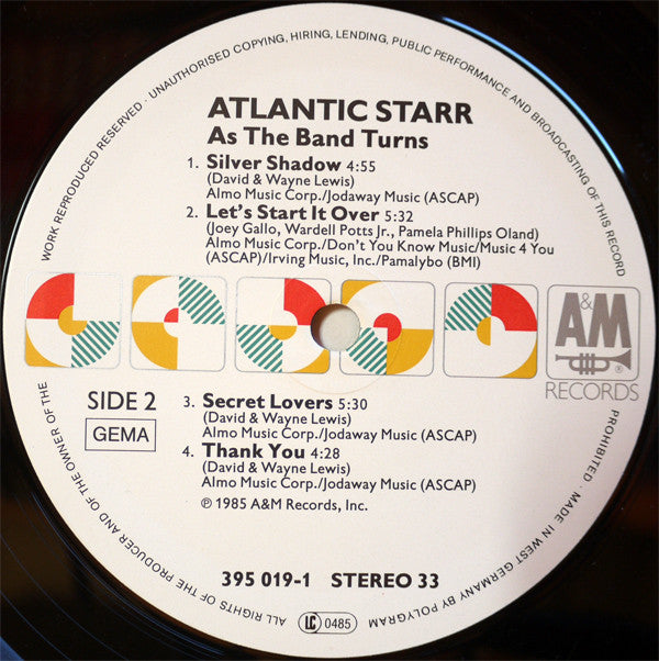 Atlantic Starr ~ As The Band Turns (Vinyl) - Djungel & Jazz