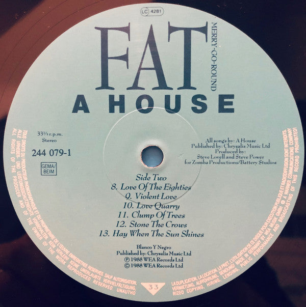 A House ~ On Our Big Fat Merry-Go-Round (Vinyl) - Djungel & Jazz
