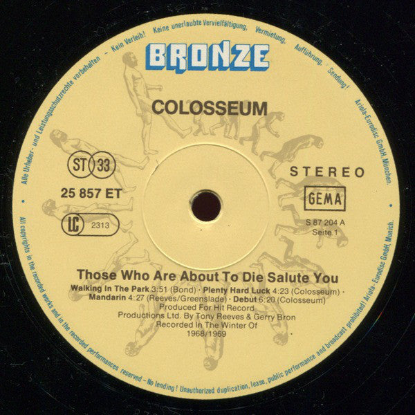 Colosseum ~ Those Who Are About To Die Salute You (Vinyl) - Djungel & Jazz