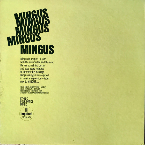 Charles Mingus ~ Mingus Mingus Mingus Mingus Mingus (Vinyl) - Djungel & Jazz