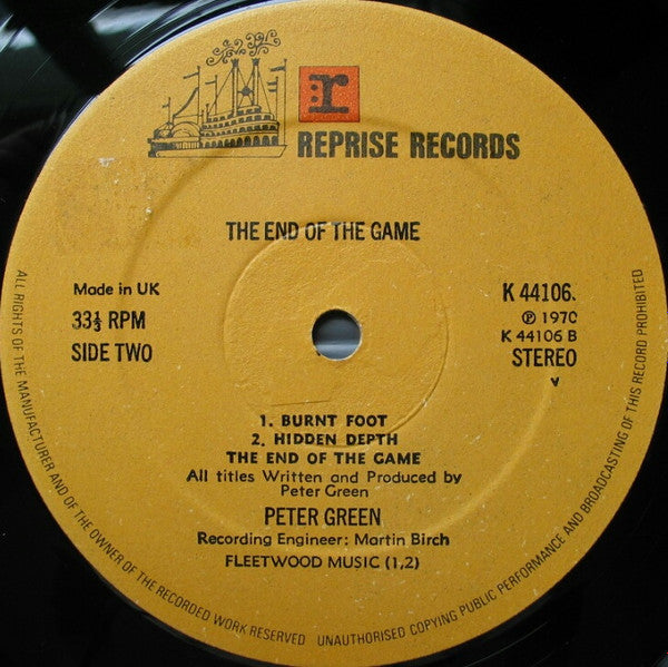 Peter Green ~ The End Of The Game (Vinyl) - Djungel & Jazz