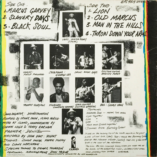 Burning Spear ~ Live (Vinyl) - Djungel & Jazz