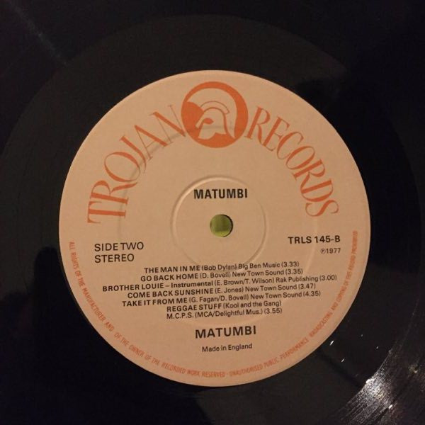 Matumbi ~ The Best Of Matumbi (Vinyl) - Djungel & Jazz