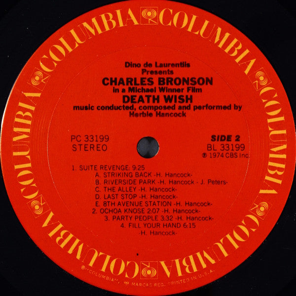 Herbie Hancock ~ Death Wish (Original Soundtrack Recording) (Vinyl) - Djungel & Jazz