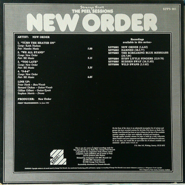 New Order ~ The Peel Sessions (Vinyl) - Djungel & Jazz