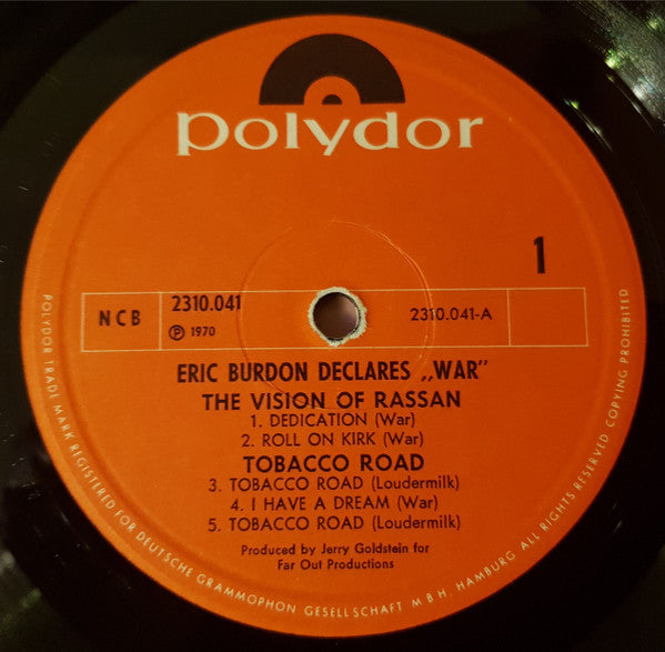 Eric Burdon & War ~ Eric Burdon Declares "War" (Vinyl) - Djungel & Jazz