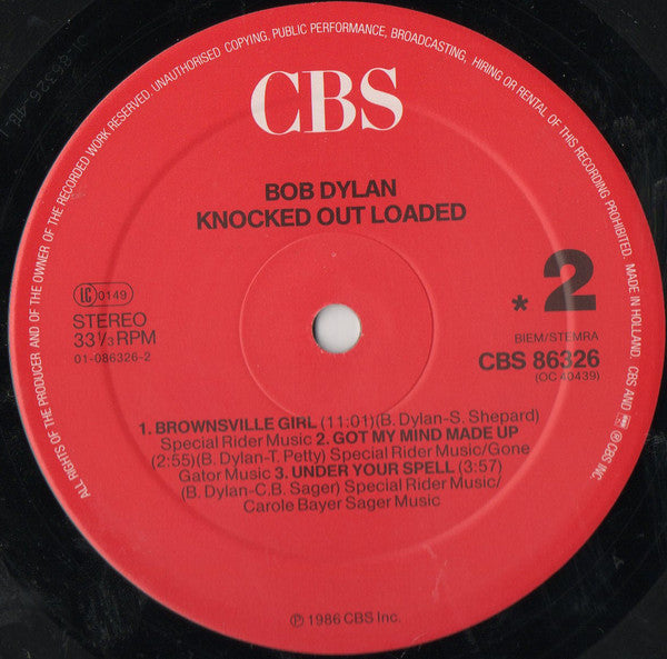 Bob Dylan : Knocked Out Loaded (LP, Album)