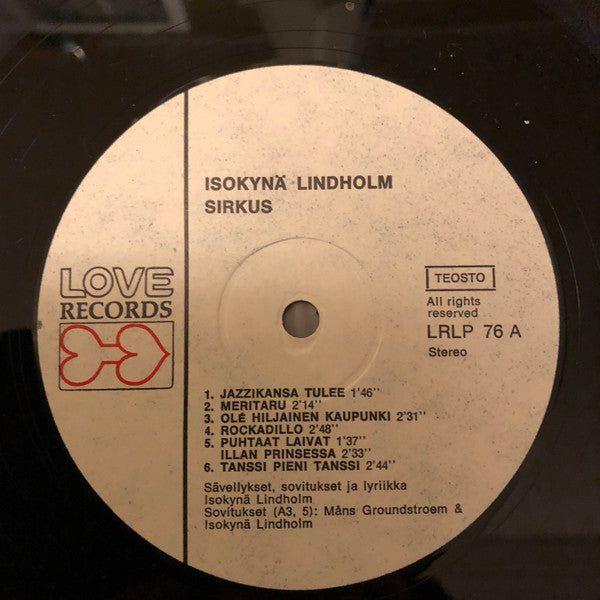 Isokynä Lindholm : Sirkus (LP, Album, RE, Gat)