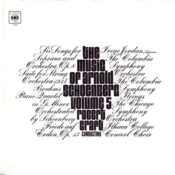Arnold Schoenberg - Robert Craft ~ The Music of Arnold Schoenberg Volume 5 (Vinyl) - Djungel & Jazz