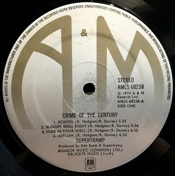 Supertramp ~ Crime Of The Century (Vinyl) - Djungel & Jazz