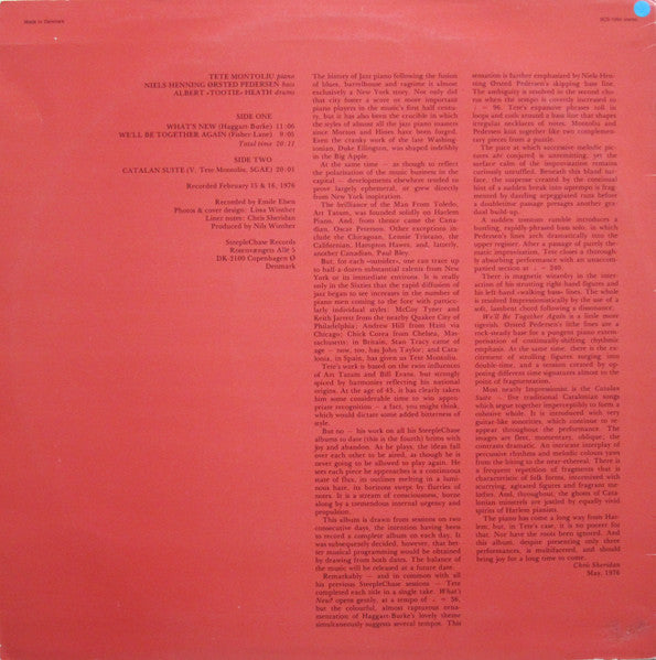Tete Montoliu Trio ~ Tête À Tete (Vinyl) - Djungel & Jazz