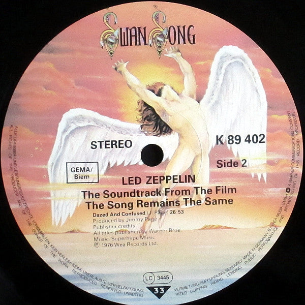 Led Zeppelin : The Soundtrack From The Film The Song Remains The Same (2xLP, Album, RE, Gat)