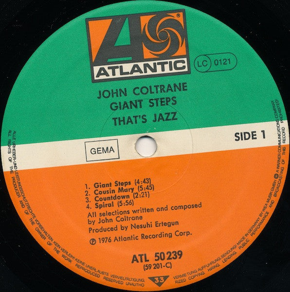 John Coltrane : Giant Steps (LP, Album, RE, Gat)
