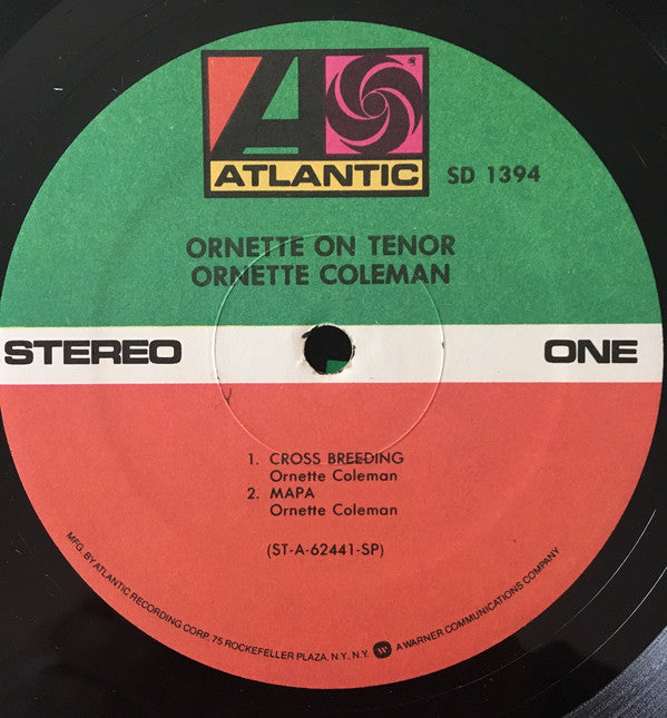 Ornette Coleman : Ornette On Tenor (LP, Album, Mono, RE, Spe)