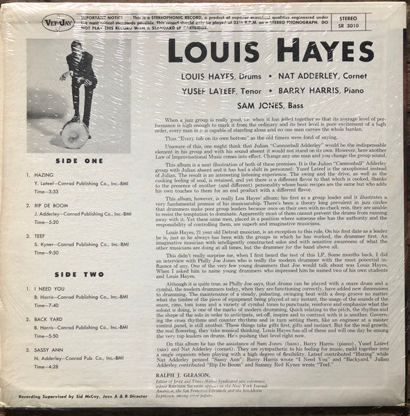 Louis Hayes ~ Louis Hayes (Vinyl) - Djungel & Jazz