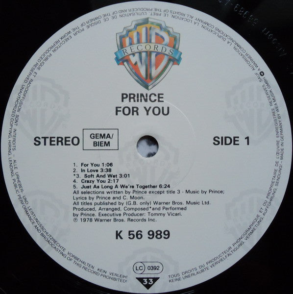 Prince ~ For You (Vinyl) - Djungel & Jazz
