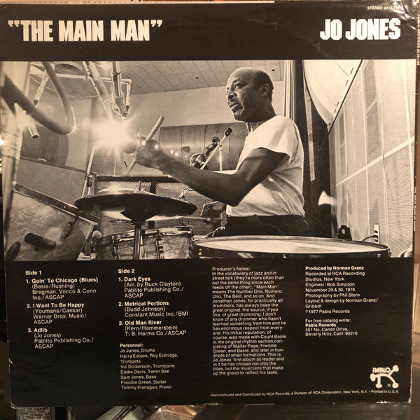 Jo Jones ~ The Main Man (Vinyl) - Djungel & Jazz