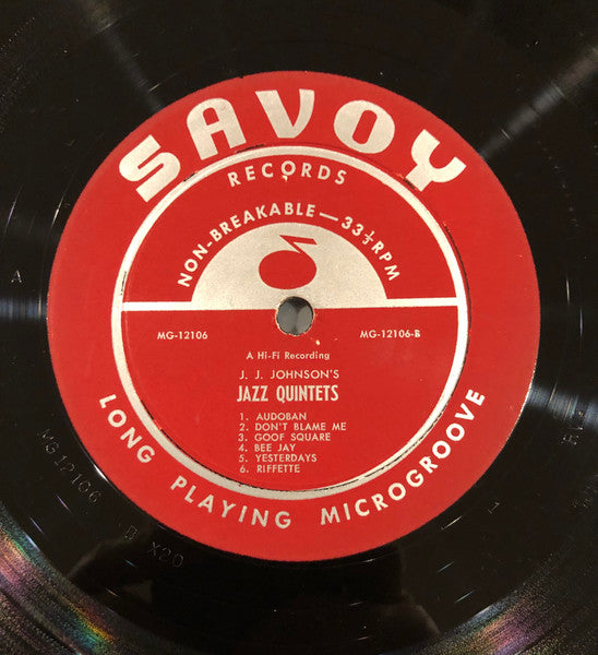 The J.J. Johnson Quintet : J.J. Johnson's Jazz Quintets (LP, Album, Mono)